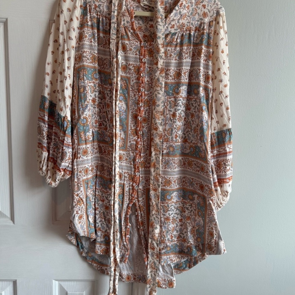 Spell White and Orange Bohemian Dress - Picture 5 of 5